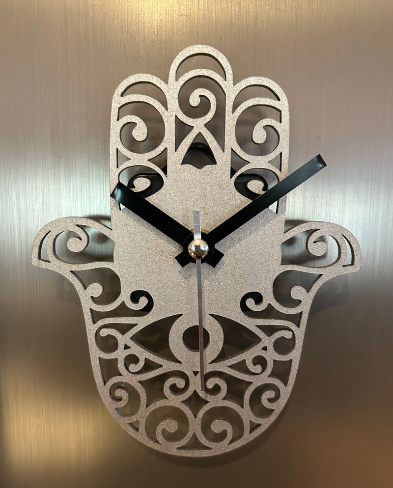 Hamsa Hand Fridge Magnet Clock - Small 130mm Fully Functional Quartz Clock - Magnetised! Who wouldn't want one!!