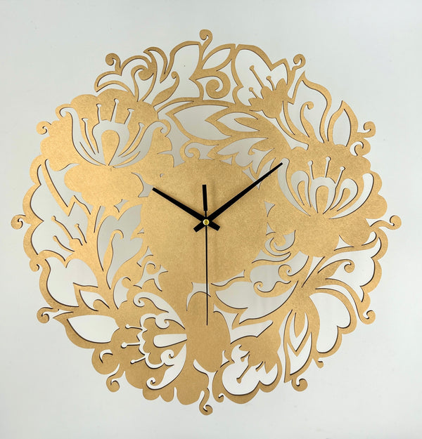 Decorative large Ornate Gold Wall Clock - 38cm Diameter