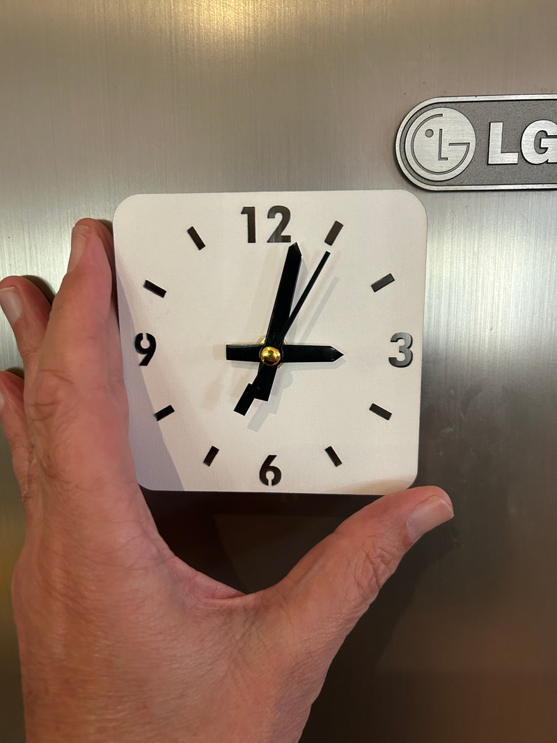 Fridge Clock - Small 100mm Fully Functional Quartz Clock - Magnetised! Who wouldn't want one!!