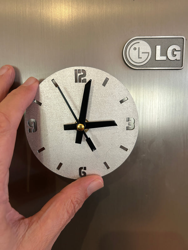 Fridge Clock - Small 100mm Fully Functional Quartz Clock - Magnetised! Who wouldn't want one!!