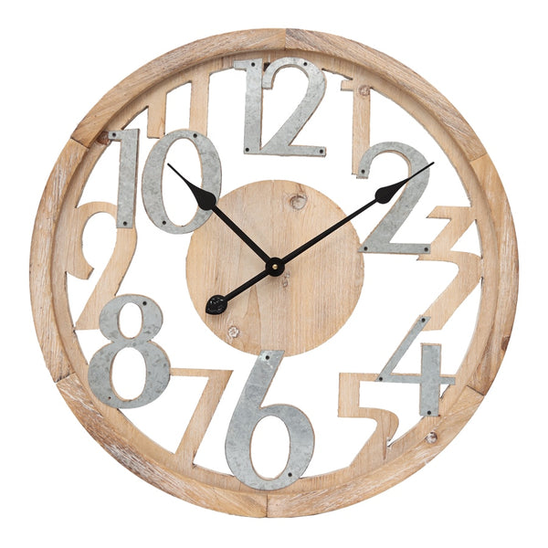 XL Industro-Scandi Floating Wall Clock 60 x 5cm