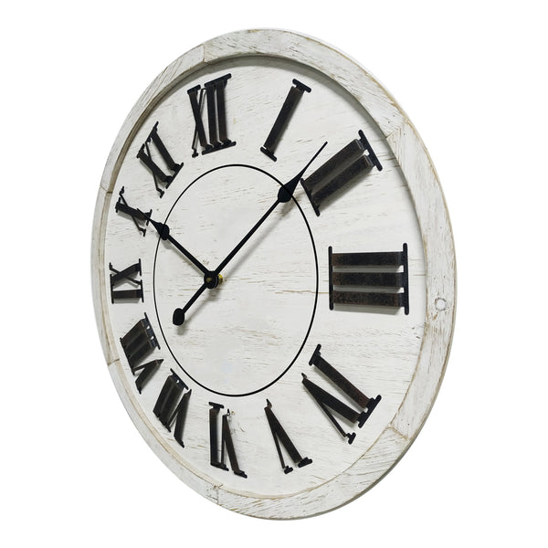 XL Hamptons Wall Clock With Raised Roman Numerals 60×4.5CM