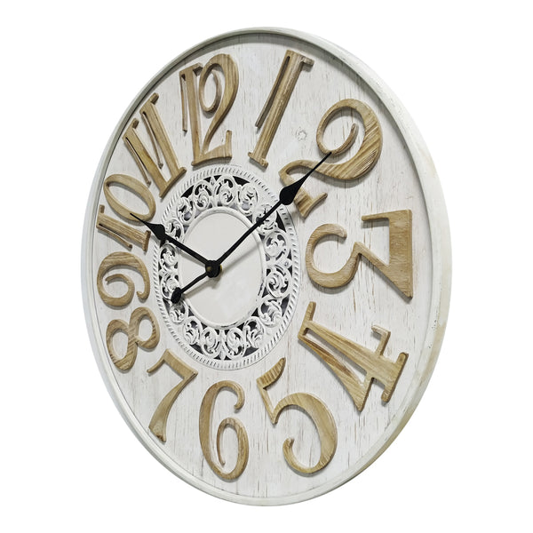 XL French With Scandi Flair Wall Clock 60 × 4.5CM