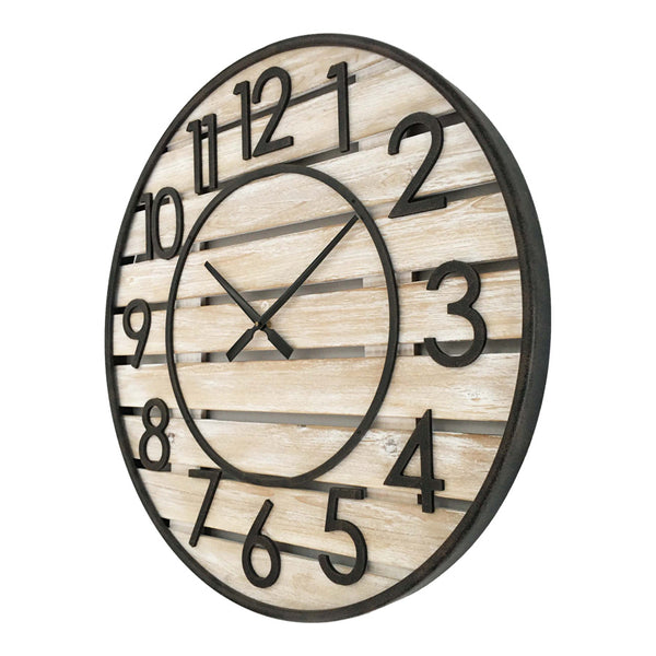 XXL Beach-House Panelled Wall Clock 70×4.5x70cm
