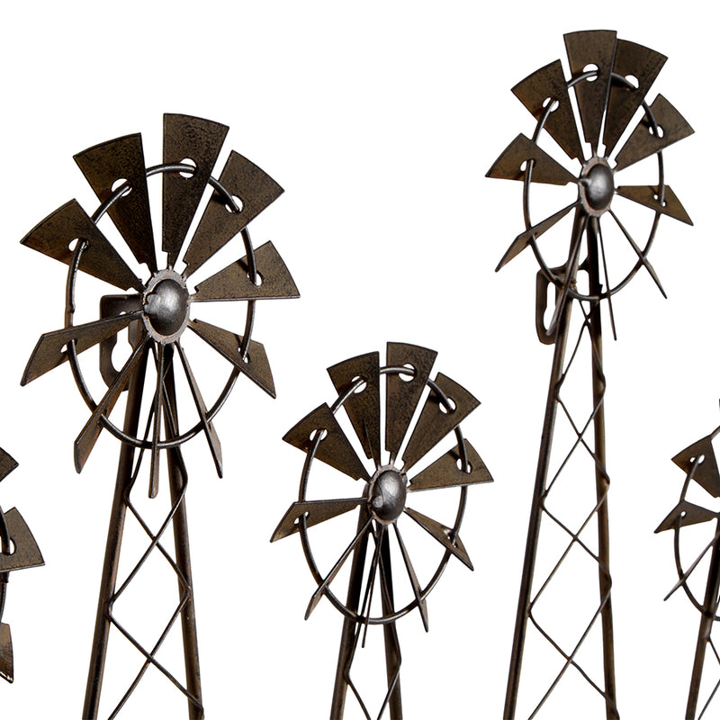 Artisan Metal 5 Windmill Wallart 48 X 39CM