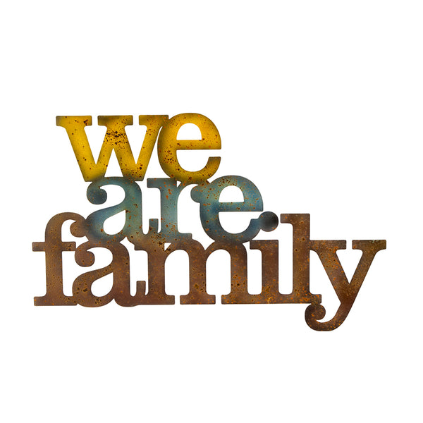 We are Family Laser Cut Wall Art 60 X 38CM