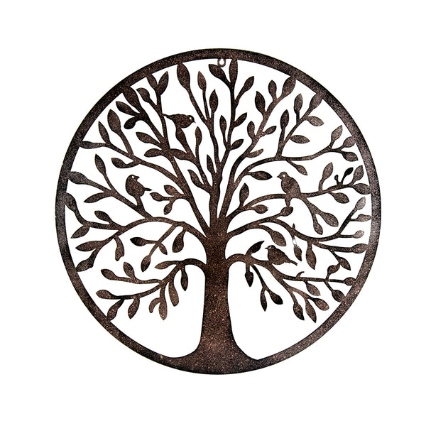 Laser-Cut Round Tree Of Life With Birds Wall Art 60 × 0.6CM
