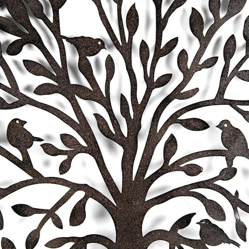 Laser-Cut Round Tree Of Life With Birds Wall Art 60 × 0.6CM