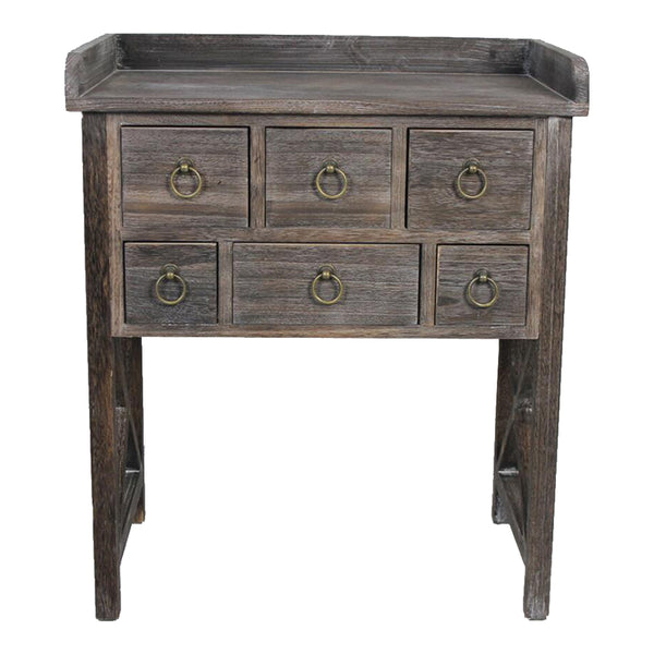 Emporium Cross Hatch Table With Drawers 60 X 40 X 70CM