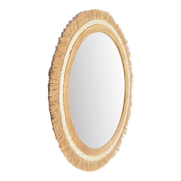 Handcrafted Natural Layered Wall Mirror 70x3cm