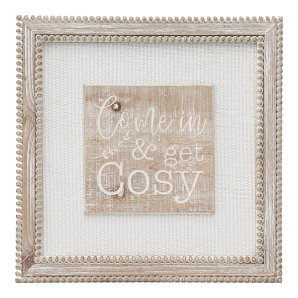 Natural With White Mix ‘Get Cosy' Wall Art
