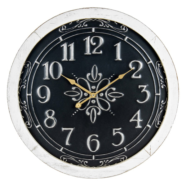 XL Noir-Ornate Scroll Wall Clock 56 X 3.5CM