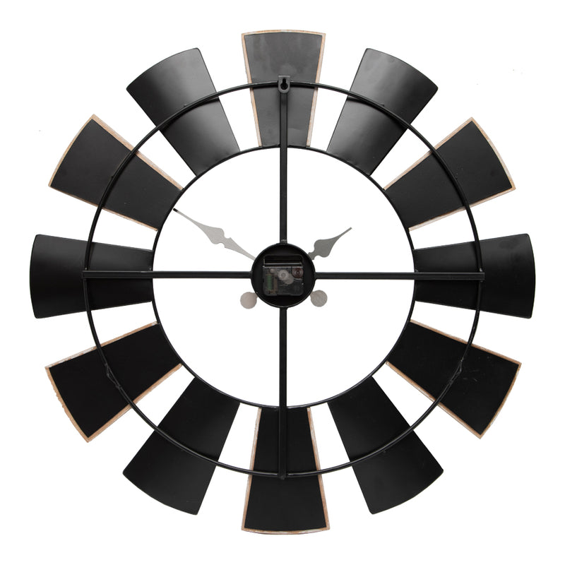 XXL Nordic Mix Timber Tones Wall Clock 70×4.5CM
