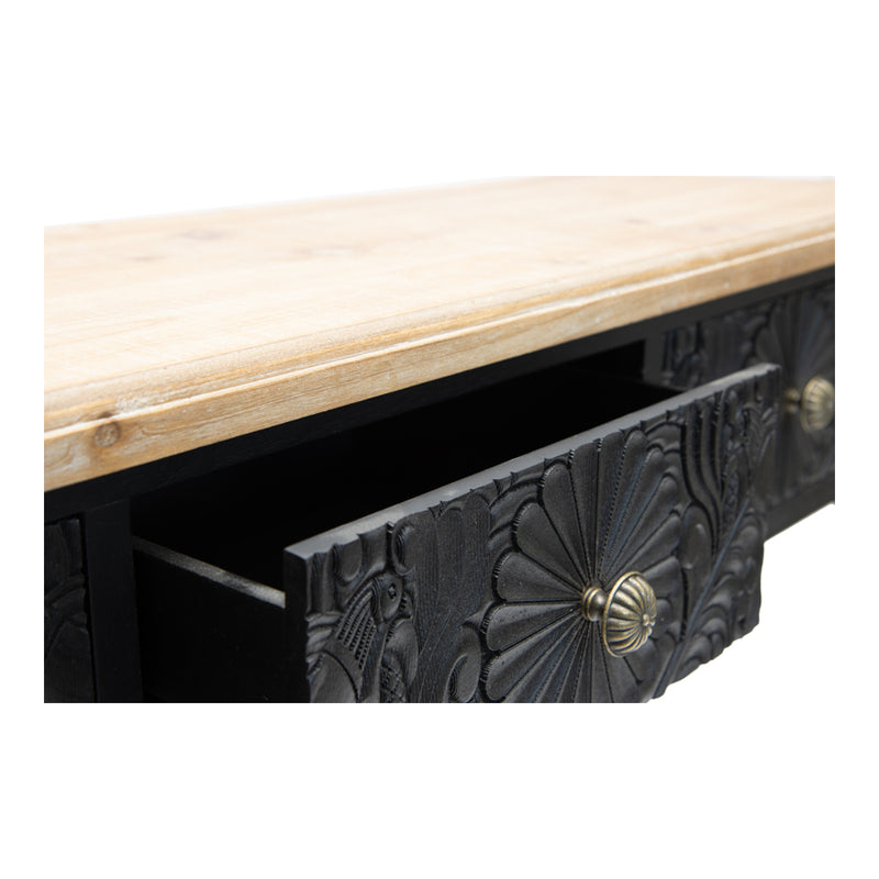 Palais Ornate Moulded 3-Drawer Console Table 120 x 35 x 81cm