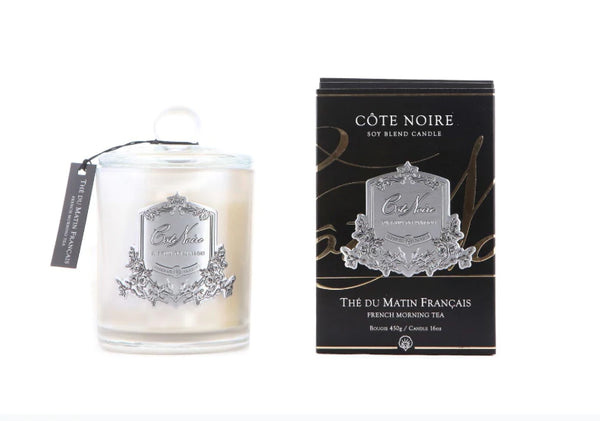 Cote Noire Silver Badge Candles - French Morning Tea - 450g