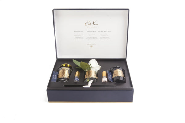 Cote Noire - Gift Pack - EAU DE VIE - Rose, Natural Wax Candle, Diffuser