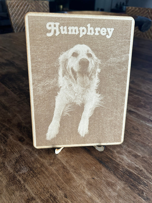 Pet Photo Etching - Includes Stand!