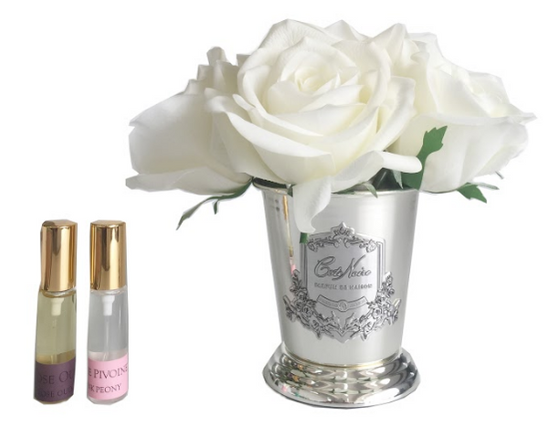 Cote Noire - Seven Rose Bouquet In Ivory White