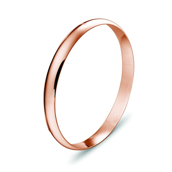 Sterling Silver hollow bangle 65x8mm - Also available in Rose Gold