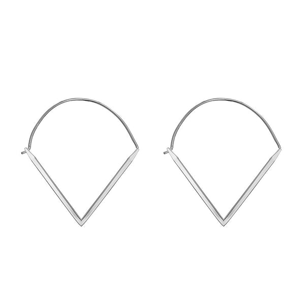 Sterling silver V earring