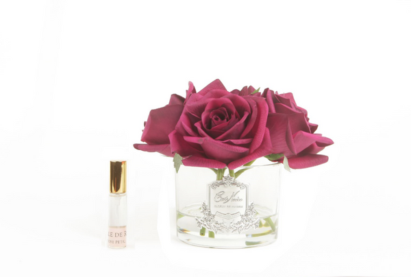Cote Noire Perfumed Natural Touch 5 Roses - Clear -  Carmine Red