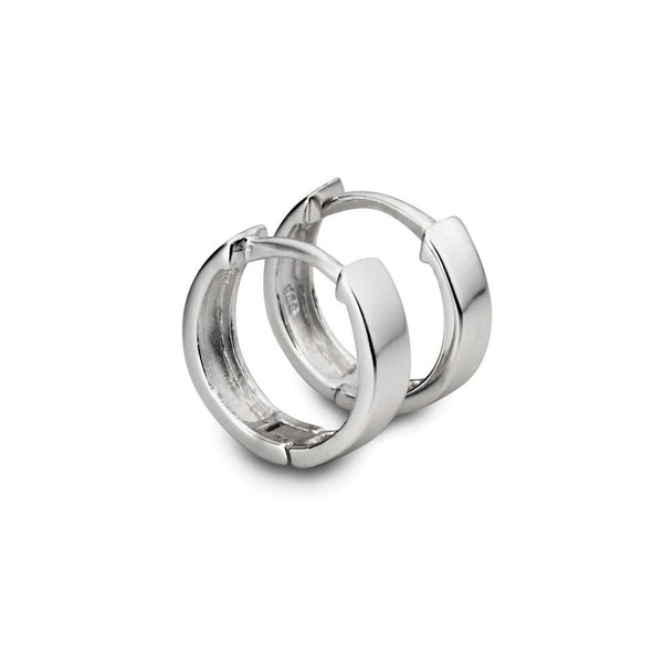 Sterling silver huggie hoop earring
