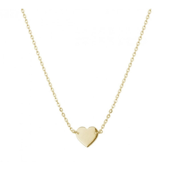Sterling silver mini heart short necklace