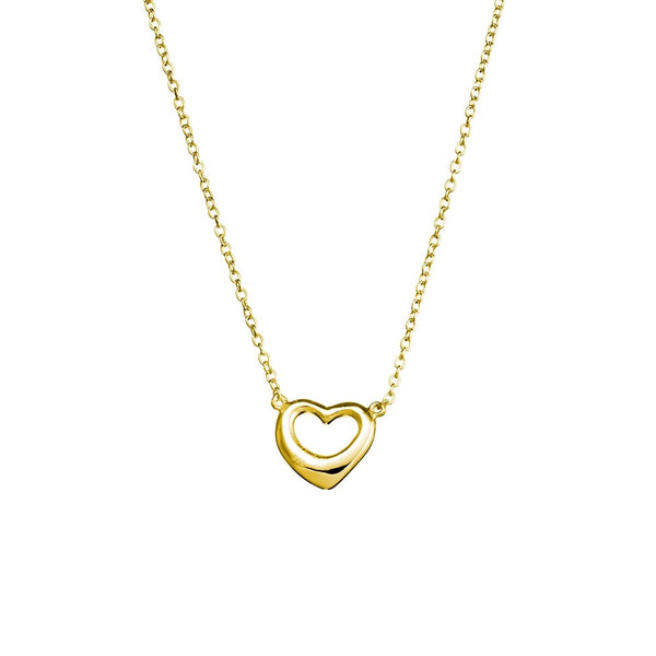 Sterling Silver open heart necklace