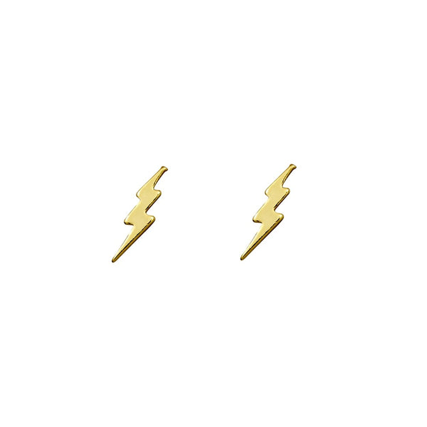 Sterling Silver lightning bolt stud earring
